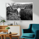Western Home Wall Art Canvas Print, Framed Texas Longhorn by MyGreatCanvas | Canvas Wall Art Prints | Photo Prints & Wall Decor