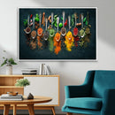 Herbs and Spices Kitchen Wall Art Canvas Print
