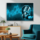 Music and Microphone Wall Art Canvas Print by MyGreatCanvas | Canvas Wall Art Prints | Photo Prints & Wall Decor