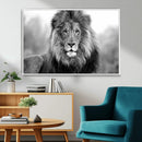Black and White Lion Canvas Wall Art – Animal Print Artwork by MyGreatCanvas | Canvas Wall Art Prints | Photo Prints & Wall Decor