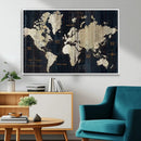 Antique Old World Map Wall Art Canvas Print