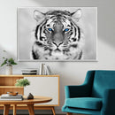Black and White Tiger Wall Art Animal Canvas Print