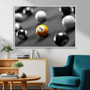 Wall Art Pool Table and Balls Canvas Print by MyGreatCanvas | Canvas Wall Art Prints | Photo Prints & Wall Decor