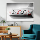 Framed Luck Poker Cards Canvas – Modern Triptych Wall Art,