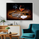 Whiskey Cigar Wall Art Canvas Print Kitchen Wall
