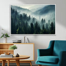 Captivating Misty Forest Wall Art Premium Canvas Print a