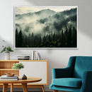 Captivating Misty Forest Wall Art Premium Canvas Print a