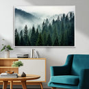Captivating Misty Forest Wall Art Premium Canvas Print,