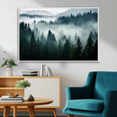 Captivating Misty Forest Wall Art Canvas, Premium Canvas