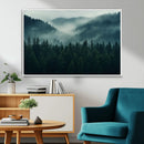 Captivating Misty Forest Wall Art Premium Canvas Print,