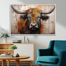 Abstract Bull Highland Cow Canvas Wall Art Print – Vibrant by MyGreatCanvas | Canvas Wall Art Prints | Photo Prints & Wall Decor