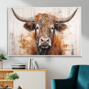 Vintage Scottish Highland Cow Cattle Art, Scottish Highland