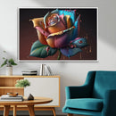 Abstract Rose Wall Art Canvas Print