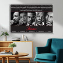 Thinker Quintet Canvas Wall Art – Martin, Obama, Malcolm X,
