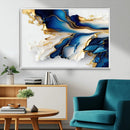 Gold Marble Art - Abstract Geode Gold And Blue Marble Shape