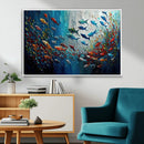 Modern Abstract Fish Shoal Wall Art Canvas Print, Colorful by MyGreatCanvas | Canvas Wall Art Prints | Photo Prints & Wall Decor