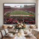 Wisconsin Badgers Team Print Canvas - Madison Camp Randall