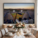 Dodger Stadium Sunset Game Triple Canvas Wall Art - Los