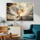 Gold Floral Wall Art Canvas Print, Framed Modern Flower Art by MyGreatCanvas | Canvas Wall Art Prints | Photo Prints & Wall Decor