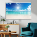 Blue Ocean Wall Art Canvas Print - Tranquil Ocean Paradise