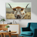 Texas Cow Longhorn Wall Art Canvas Print for Farm House Wall by MyGreatCanvas | Canvas Wall Art Prints | Photo Prints & Wall Decor