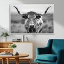 Texas Cow Longhorn Wall Art Canvas Print for Farm House Wall by MyGreatCanvas | Canvas Wall Art Prints | Photo Prints & Wall Decor