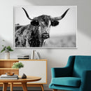 Texas Highland Cow Longhorn Canvas Print - Rustic Farmhouse by MyGreatCanvas | Canvas Wall Art Prints | Photo Prints & Wall Decor