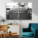 Vintage Farmall Tractor Wall Art Canvas Print, Rustic