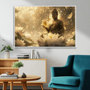 Golden Buddha Wall Art | Yoga Room Decor and Meditation Room by MyGreatCanvas | Canvas Wall Art Prints | Photo Prints & Wall Decor
