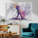 Watercolor Golf Swing Wall Art Canvas Print | Vibrant
