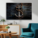 3 Panel Grunge Abstract Anchor Wall Art Canvas Print Set