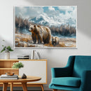 Bear and Baby Bear Wall Art Canvas Print
