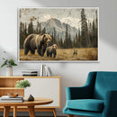 Rustic Grizzly 399 Bear Family Wall Art Canvas Print by MyGreatCanvas | Canvas Wall Art Prints | Photo Prints & Wall Decor