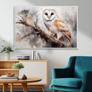 Barn Owl Wall Art | Watercolor Barn Owl Canvas Print | by MyGreatCanvas | Canvas Wall Art Prints | Photo Prints & Wall Decor