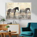 Vintage Horses Wall Art Canvas Print