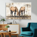 Vintage Horses Wall Art | Ready to Hang and Framed Triptych by MyGreatCanvas | Canvas Wall Art Prints | Photo Prints & Wall Decor