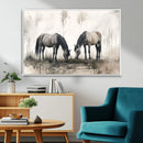 Chines Ink Style Vintage Horses Wall Art Canvas Print for by MyGreatCanvas | Canvas Wall Art Prints | Photo Prints & Wall Decor