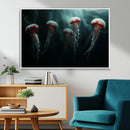 Abstract Jellyfish Wall Art Canvas Print