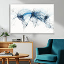 Flight Route Map Wall Art Canvas Print, Abstract Air Traffic