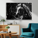 Winter Horse Wall Art | Black and White Horse Print | Ready by MyGreatCanvas | Canvas Wall Art Prints | Photo Prints & Wall Decor