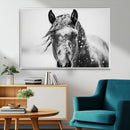 Western Wall Art | Black and White Winter Horse Wall Art | by MyGreatCanvas | Canvas Wall Art Prints | Photo Prints & Wall Decor