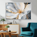 White and Gold Floral Canvas Wall Art - Framed and Ready to by MyGreatCanvas | Canvas Wall Art Prints | Photo Prints & Wall Decor