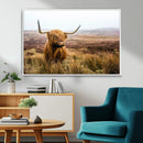 Scottish Highland Cow Canvas Wall Art – Rustic Farmhouse