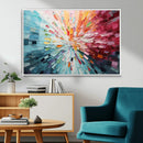 Radiant Bloom Abstract Floral Wall Art Canvas Print -