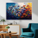 Vibrant Abstract Fish Swarm Art – Colorful Fish Inspired