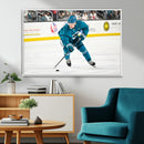 San Jose Sharks Ice Hockey Player Wall Art Canvas Print
