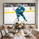 San Jose Sharks Ice Hockey Player Wall Art Canvas Print