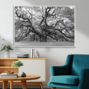 Black White Angel Oak Tree Wall Art - Timeless