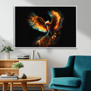 Fiery Phoenix Canvas Print | Ready to Hang Wall Art | Bold