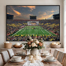 University of Michigan Wolverines Print Canvas, Football